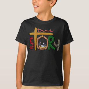 True Story Christmas Manger Nativity Scene Buffalo T-Shirt