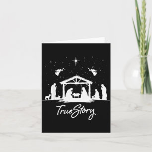 True Story Christmas Nativity Jesus Christian Men Card