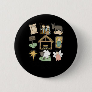 True Story Luke Jesus Nativity Religious Christian Button