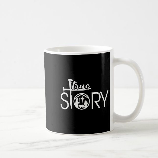 True Story Of Jesus Birth Christmas Nativity Chris Coffee Mug (Right)