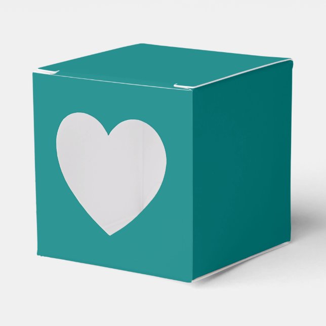 True Teal Favor Boxes (Front Side)