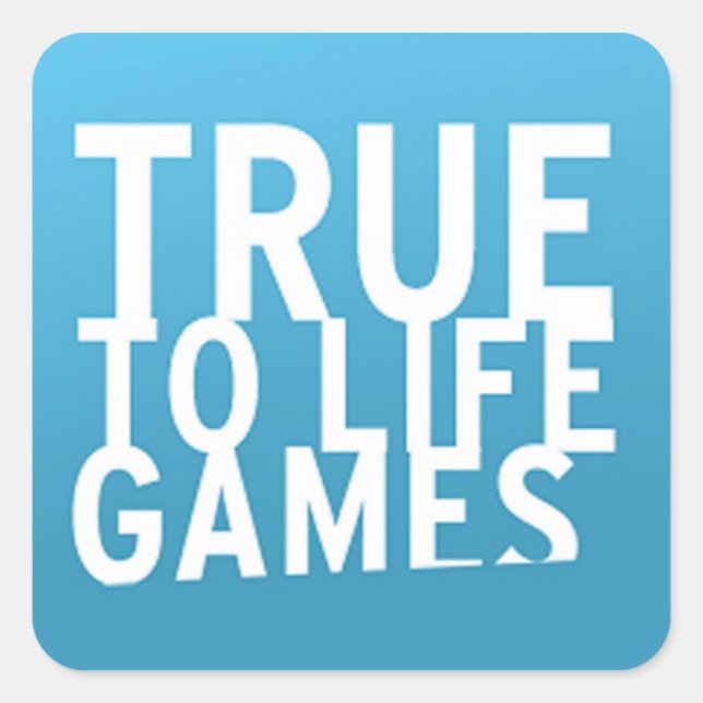 True To Life Games Logo Square Sticker (Front)