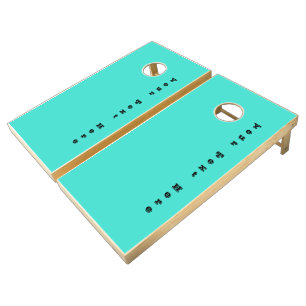 True Turquoise Blue Green Southwestern Solid Color Cornhole Set