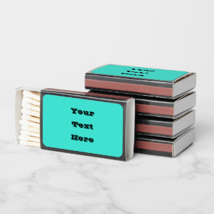 True Turquoise Blue Green Southwestern Solid Color Matchboxes