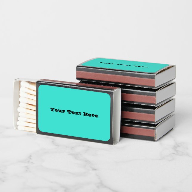 True Turquoise Blue Green Southwestern Solid Color Matchboxes (Stacked)