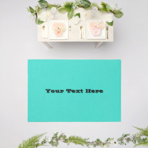 True Turquoise Blue Green Southwestern Solid Color Outdoor Rug