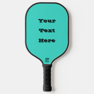 True Turquoise Blue Green Southwestern Solid Color Pickleball Paddle