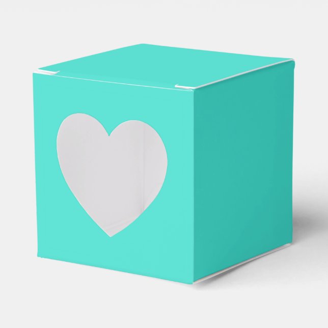 True Turquoise Favor Boxes (Front Side)