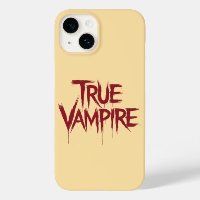 True Vampire Gothic Dripping Blood Text Design Case-Mate iPhone Case (Back)