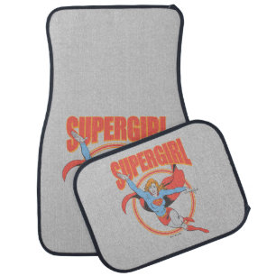 True Vintage Supergirl Flying Graphic Car Floor Mat