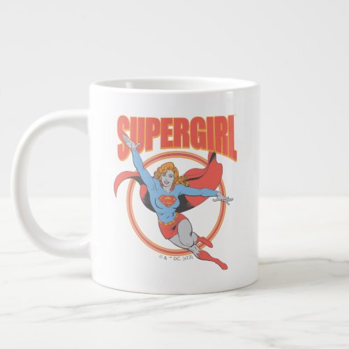True Vintage Supergirl Flying Graphic Giant Coffee Mug