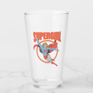 True Vintage Supergirl Flying Graphic Glass