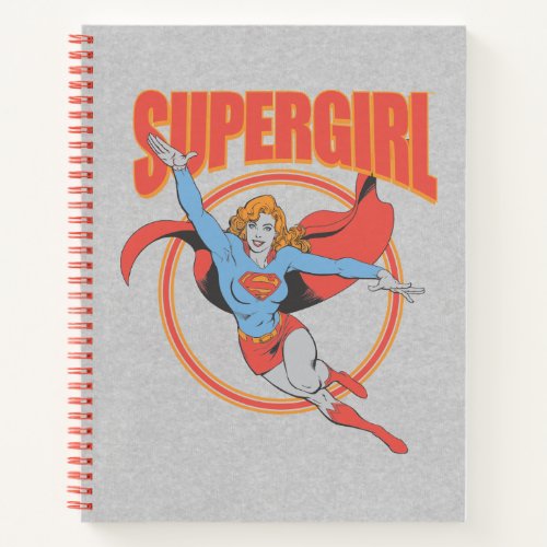 True Vintage Supergirl Flying Graphic Notebook