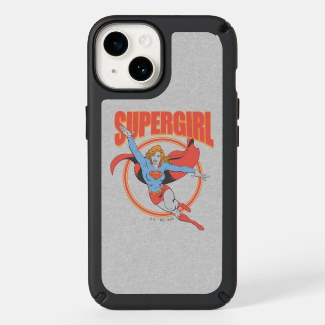 True Vintage Supergirl Flying Graphic Speck iPhone Case (Front)