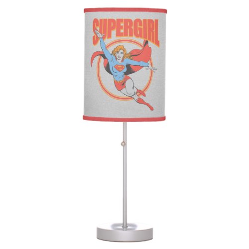 True Vintage Supergirl Flying Graphic Table Lamp