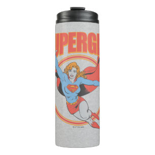 True Vintage Supergirl Flying Graphic Thermal Tumbler