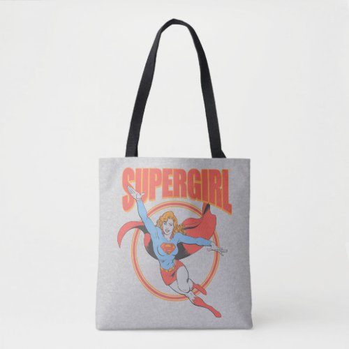 True Vintage Supergirl Flying Graphic Tote Bag