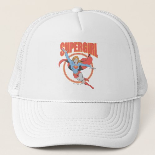 True Vintage Supergirl Flying Graphic Trucker Hat