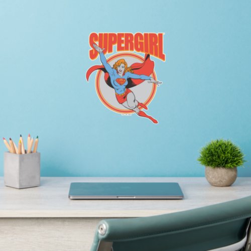True Vintage Supergirl Flying Graphic Wall Decal