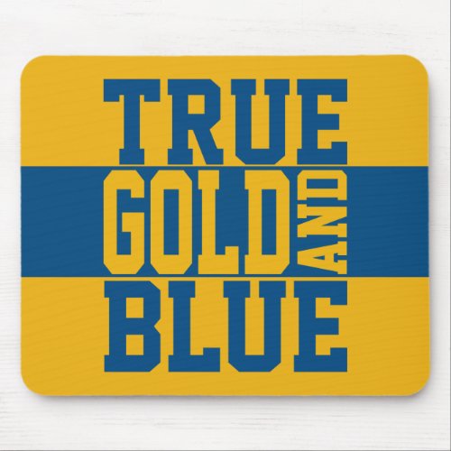 True WVU Gold And Blue Mouse Pad