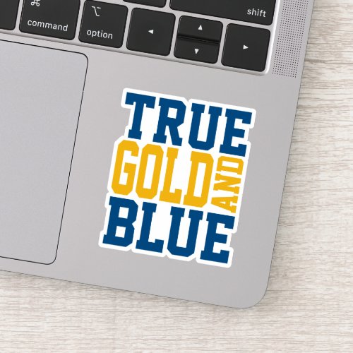 True WVU Gold And Blue Sticker