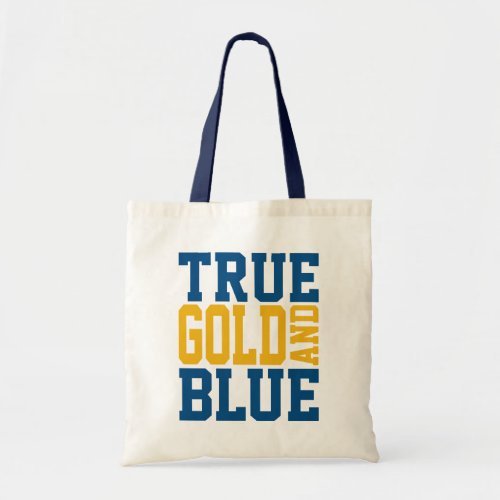 True WVU Gold And Blue Tote Bag