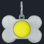 True Yellow Fluo Delight Decor Ready to Customize Pet ID Tag<br><div class="desc">This custom product is available in a vibrant process yellow accent color decor for yourself or as a gift sure to make an impression in all occasions. Click on the "Customize it!" button or link you find on this product page to reveal a set of user friendly designing tools to...</div>