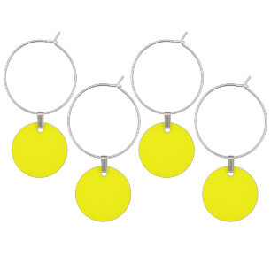 True Yellow Fluo Delight Ready to Customize Wine Charm