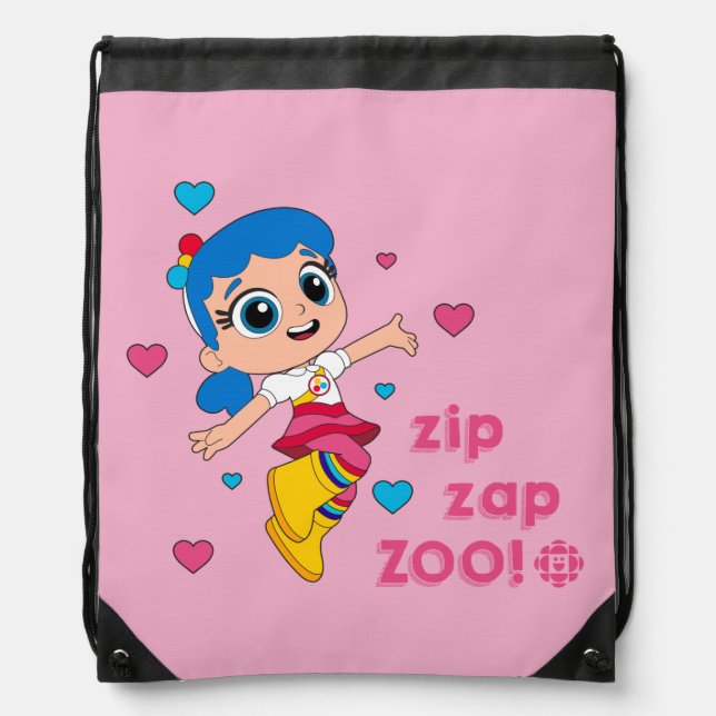 True - Zip Zap Zoo Drawstring Bag (Front)