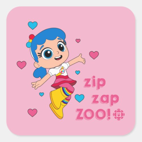 True _ Zip Zap Zoo Square Sticker