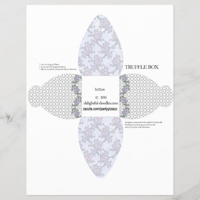 Truffle Box Party Favor box. Birthday or weddings Flyer (Front)