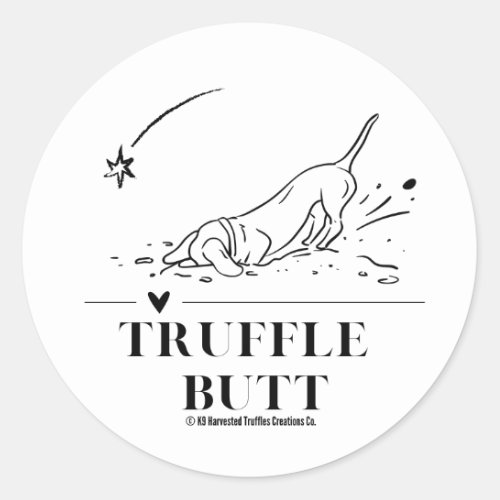Truffle Butt _ Digging Corgi Classic Round Sticker