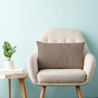 Truffle Solid Plain Vintage Color Lumbar Pillow