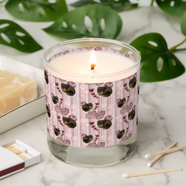 Truffle- Stripes Scented Candle (Lit)