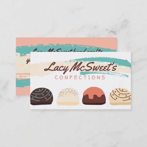 Truffles chocolate candy confections confectionary business card