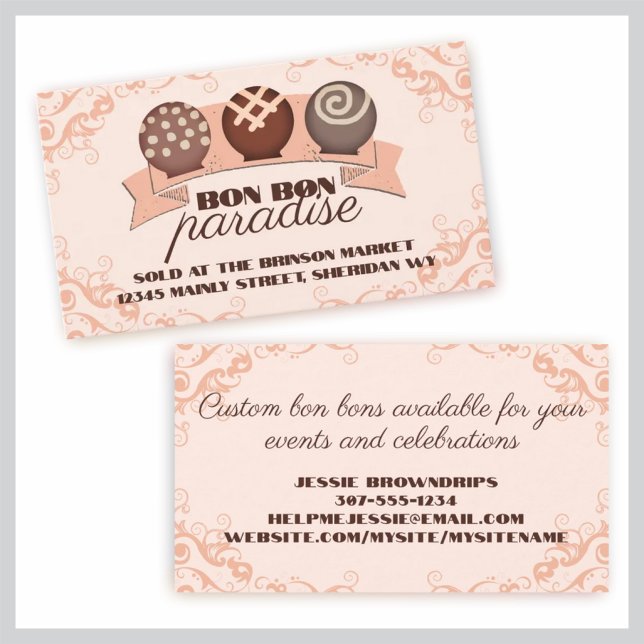 truffles chocolate candy making baking business ca business card (Creator Uploaded)
