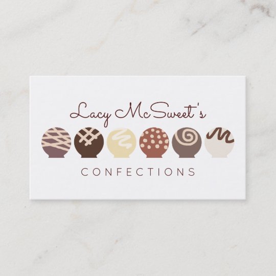 Truffles chocolates confections business card - Zazzle.com