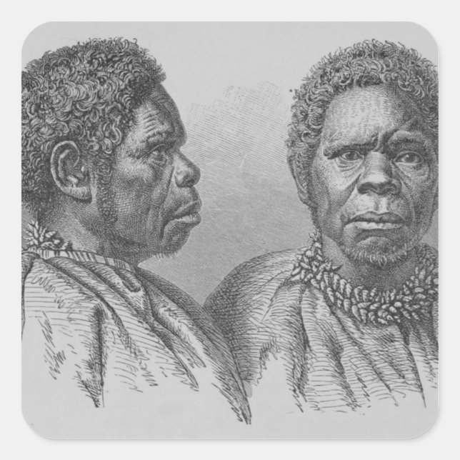 Truganina, the last Tasmanian woman Square Sticker (Front)