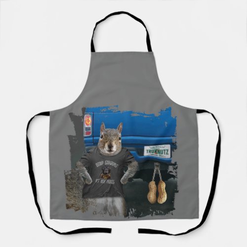 Truk Nutz _ funny squirrel truck nuts Apron