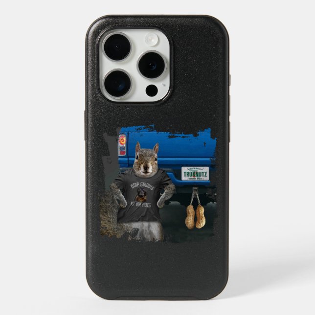 Truk Nutz - funny squirrel truck nuts iPhone 15 Pro Case (Back)