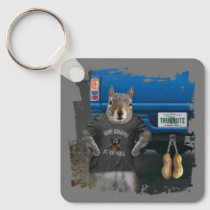 Truk Nutz - funny squirrel truck nuts Keychain