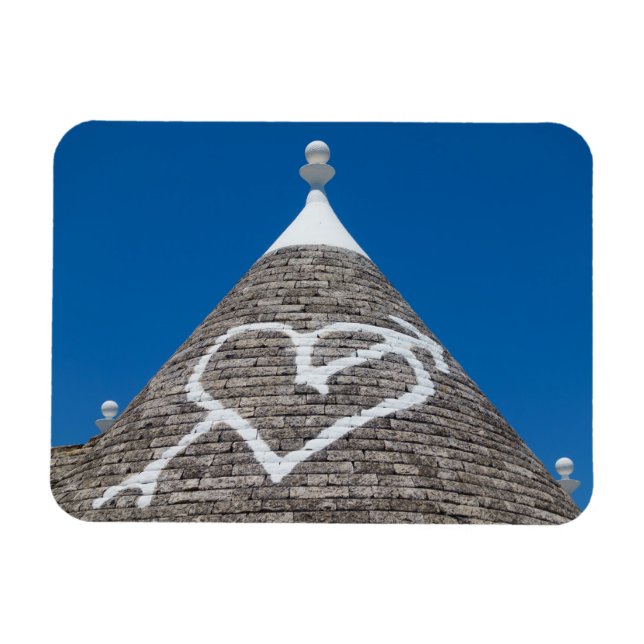 Trulli house roof rectangular magnet (Horizontal)