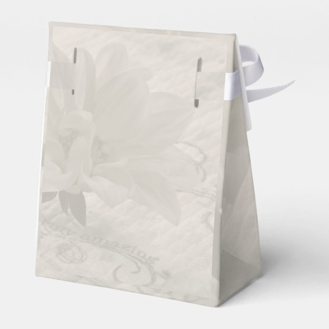Truly Amazing Dahlia Favor Boxes (Back Side)