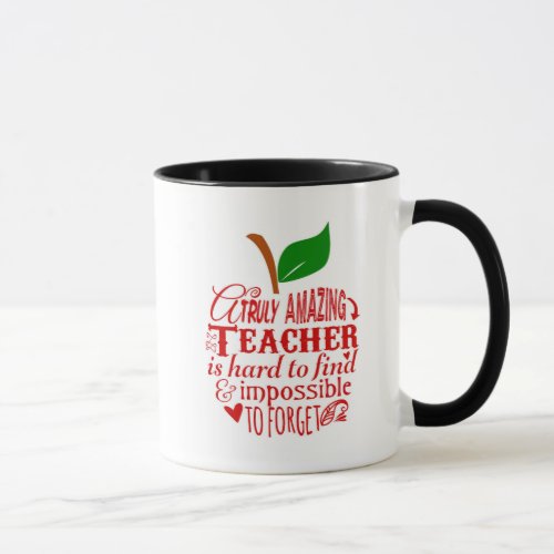 truly amazing Teacher Thank you apple gift coffee Mug