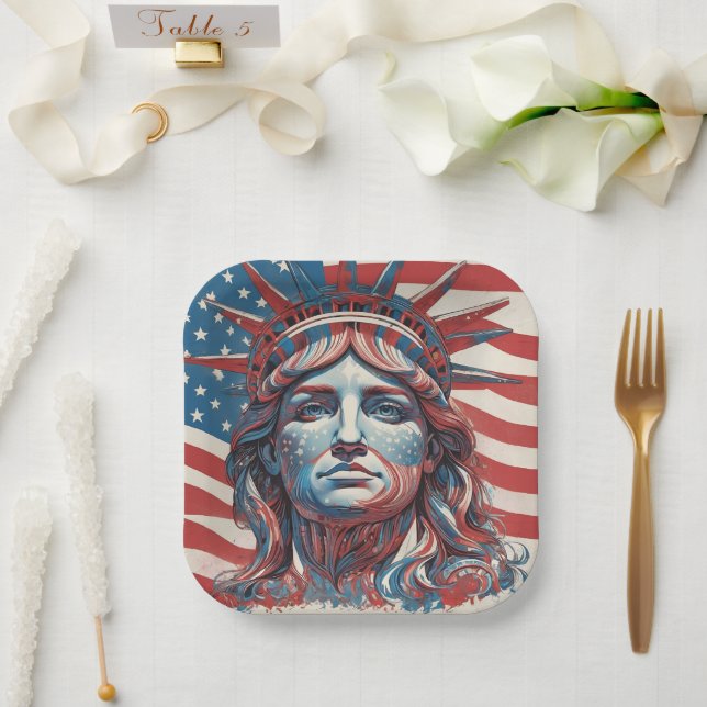 Truly America Paper Plates (Wedding)
