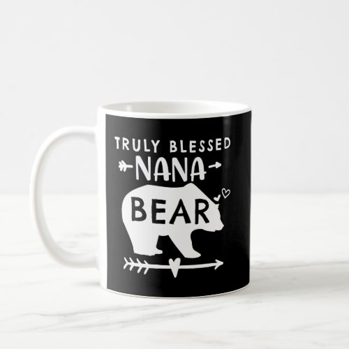 Truly Blessed Nana Bear Adorable Bear Shirt Heart  Coffee Mug