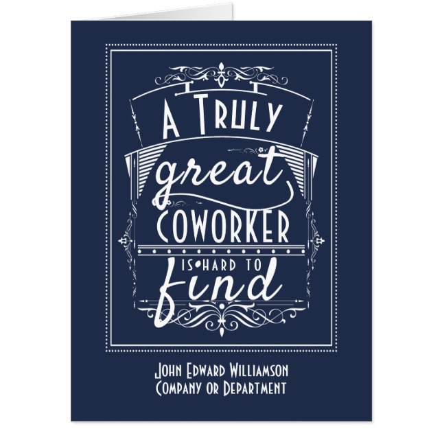 Truly Great Coworker Leaving Oversized Card (Front)