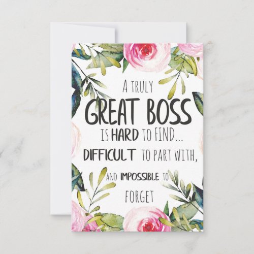 Truly Great mentor Gift Mentor Appreciation Quote  Thank You Card