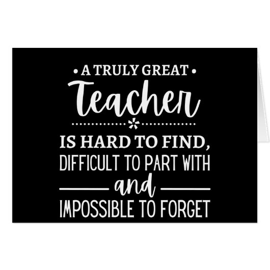 Truly Great Teacher Cards (Front Horizontal)