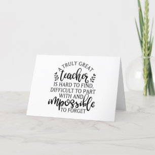 truly great teacher is hard to find holiday card
